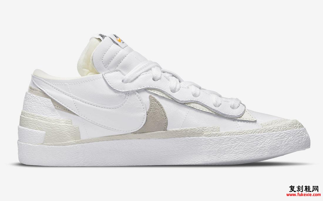 Sacai Nike Blazer Low White Patent DM6443-100 发布日期