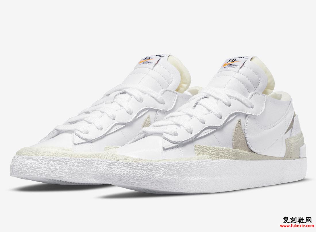 Sacai Nike Blazer Low White Patent DM6443-100 发布日期