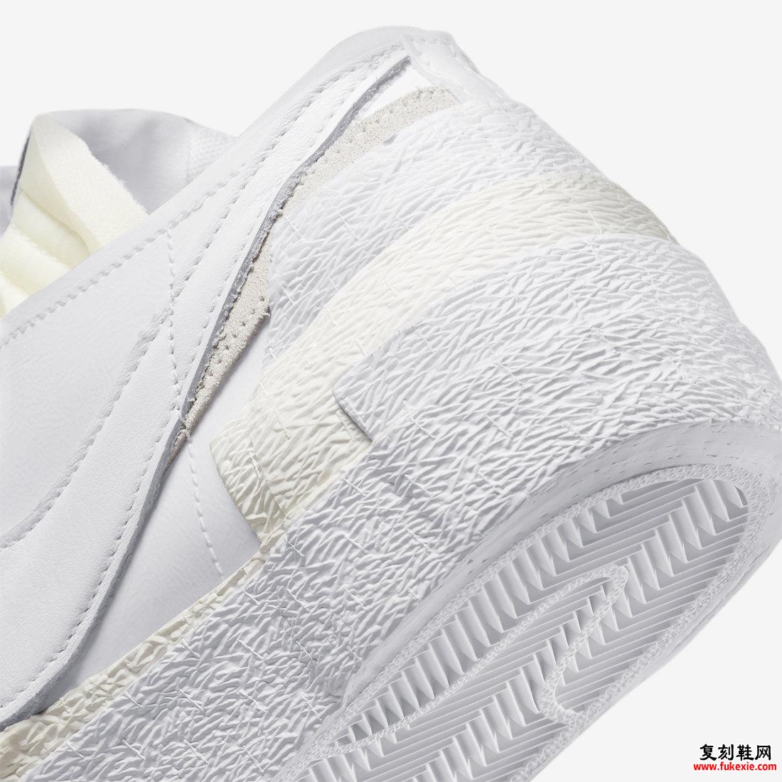 Sacai Nike Blazer Low White Patent DM6443-100 发布日期