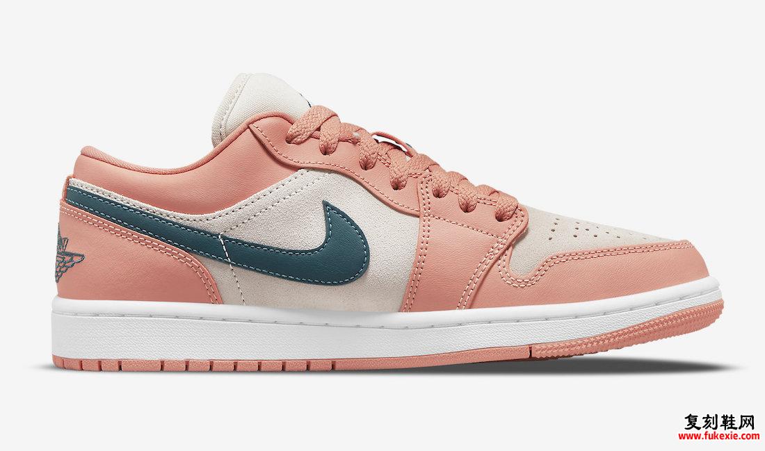 Air Jordan 1 Low Light Madder Root Dark Teal Green DC0774-800 发布日期