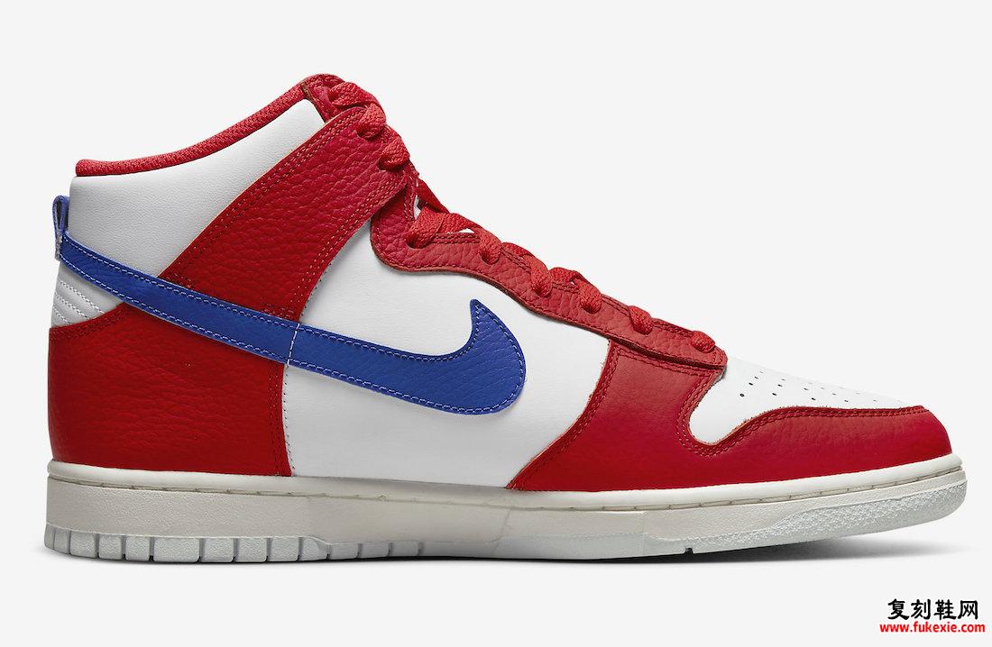 Nike Dunk High USA 红色 白色 蓝色 DX2661-100 发布日期