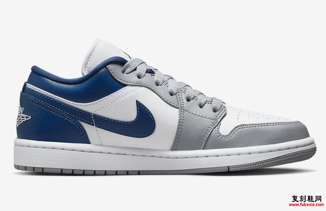 Air Jordan 1 Low White Grey Blue DC0774-042 发布日期