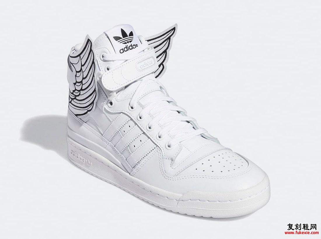Jeremy Scott adidas Forum Hi Wings 4.0 白色 黑色 GX9445 发布日期