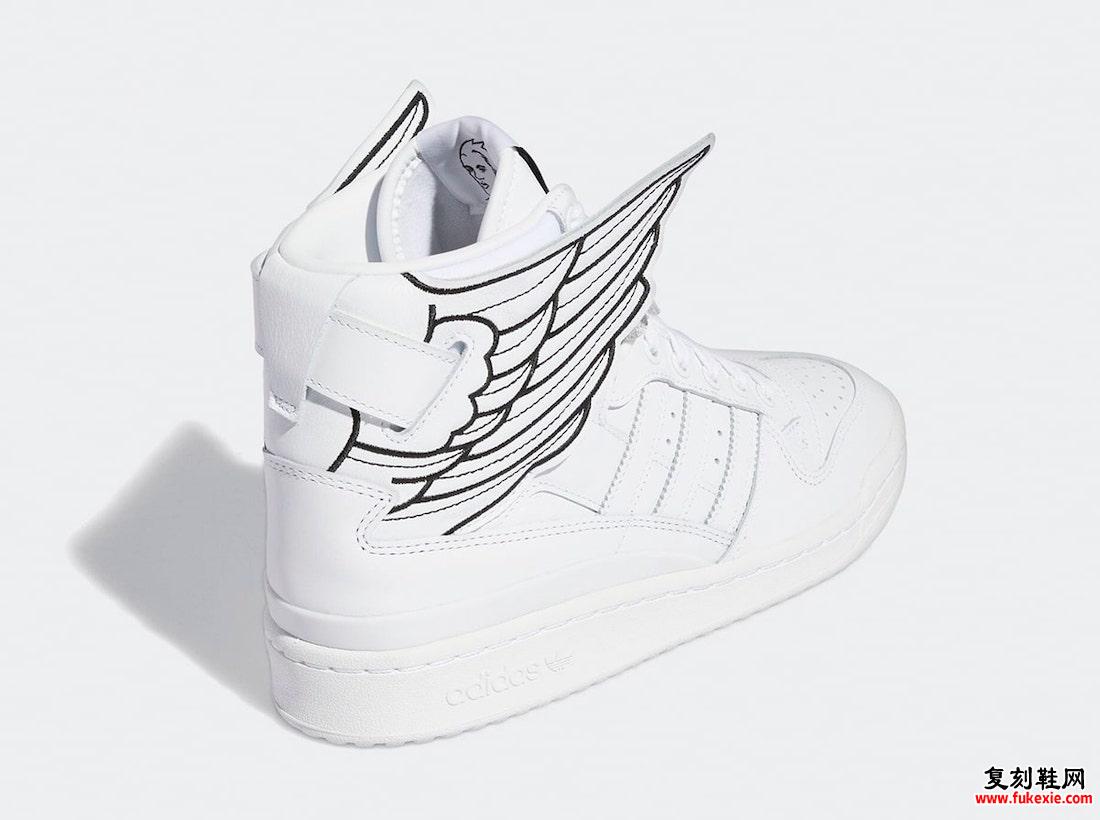 Jeremy Scott adidas Forum Hi Wings 4.0 白色 黑色 GX9445 发布日期