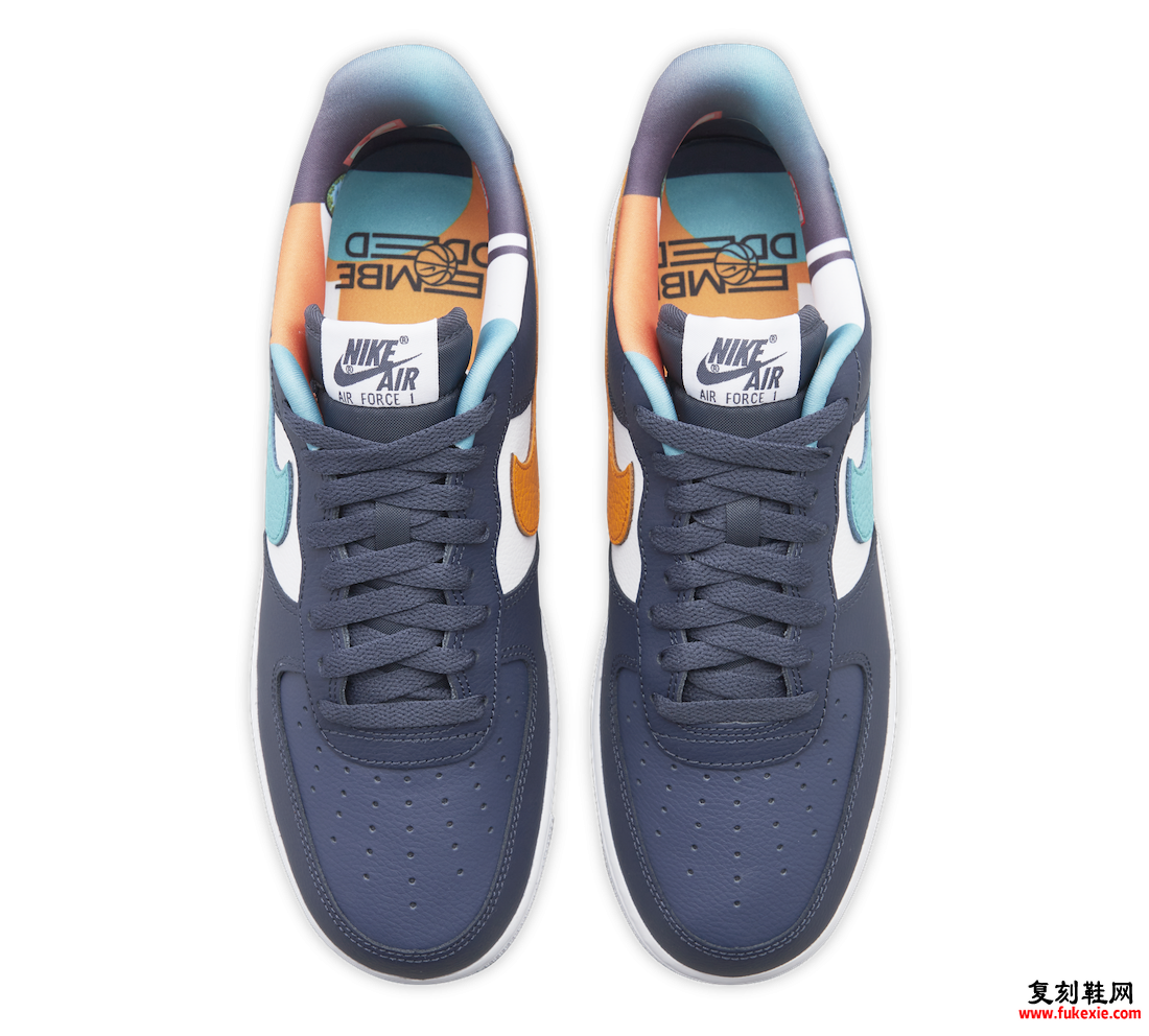 Nike Air Force 1 Low EMB Thunder Blue Washed Teal DM0109-400 发布日期