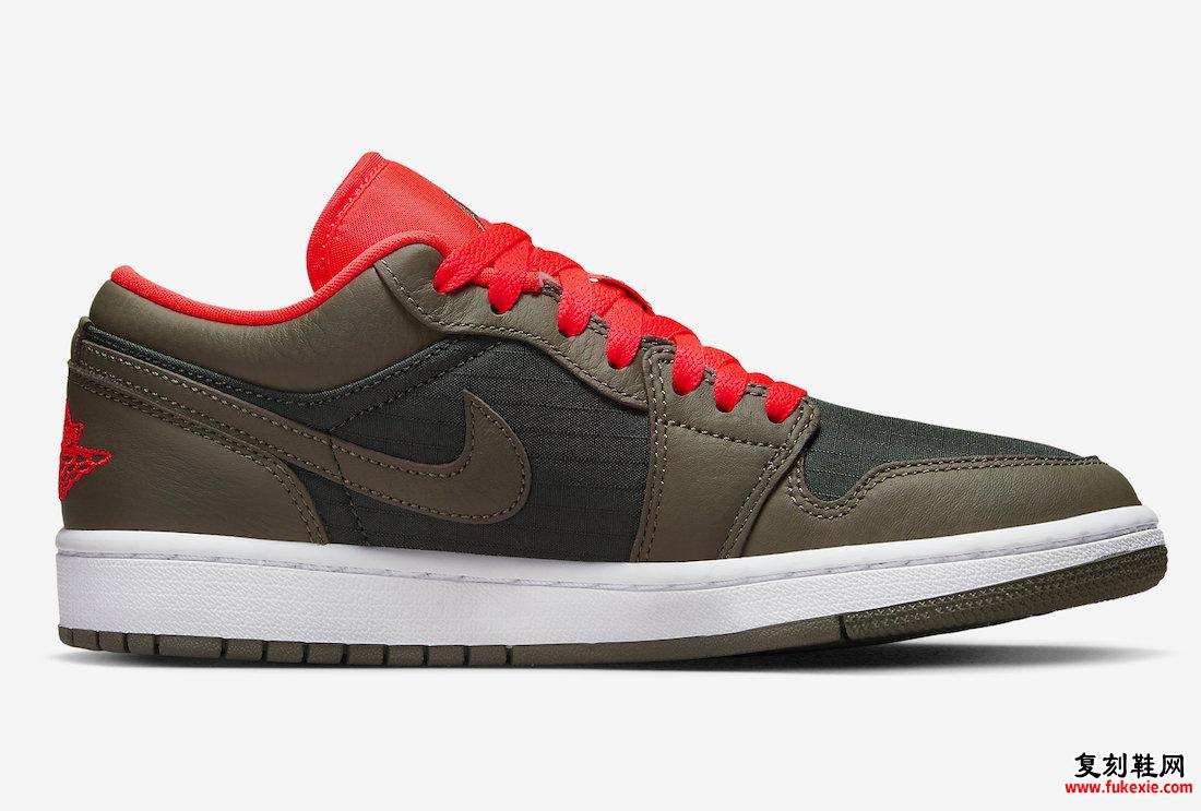 Air Jordan 1 Low Black Olive Crimson DQ6076-002 发布日期