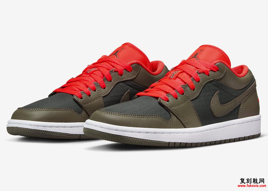 Air Jordan 1 Low Black Olive Crimson DQ6076-002 发布日期