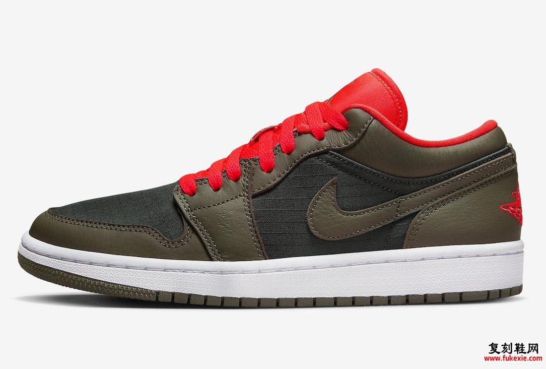 Air Jordan 1 Low Black Olive Crimson DQ6076-002 发布日期