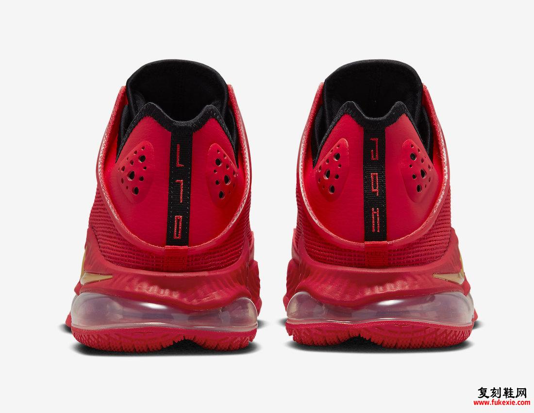 Nike LeBron 19 Low Red Black Gold DO9829-600 发布日期