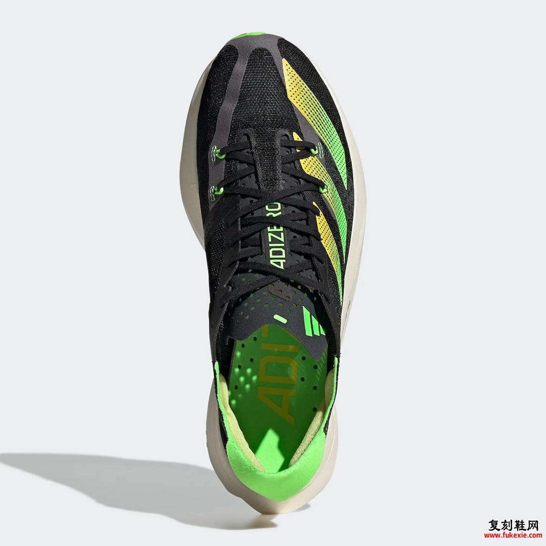 adidas Adizero Adios Pro 3 Core Black Beam Yellow Solar Green GX6251 发布日期