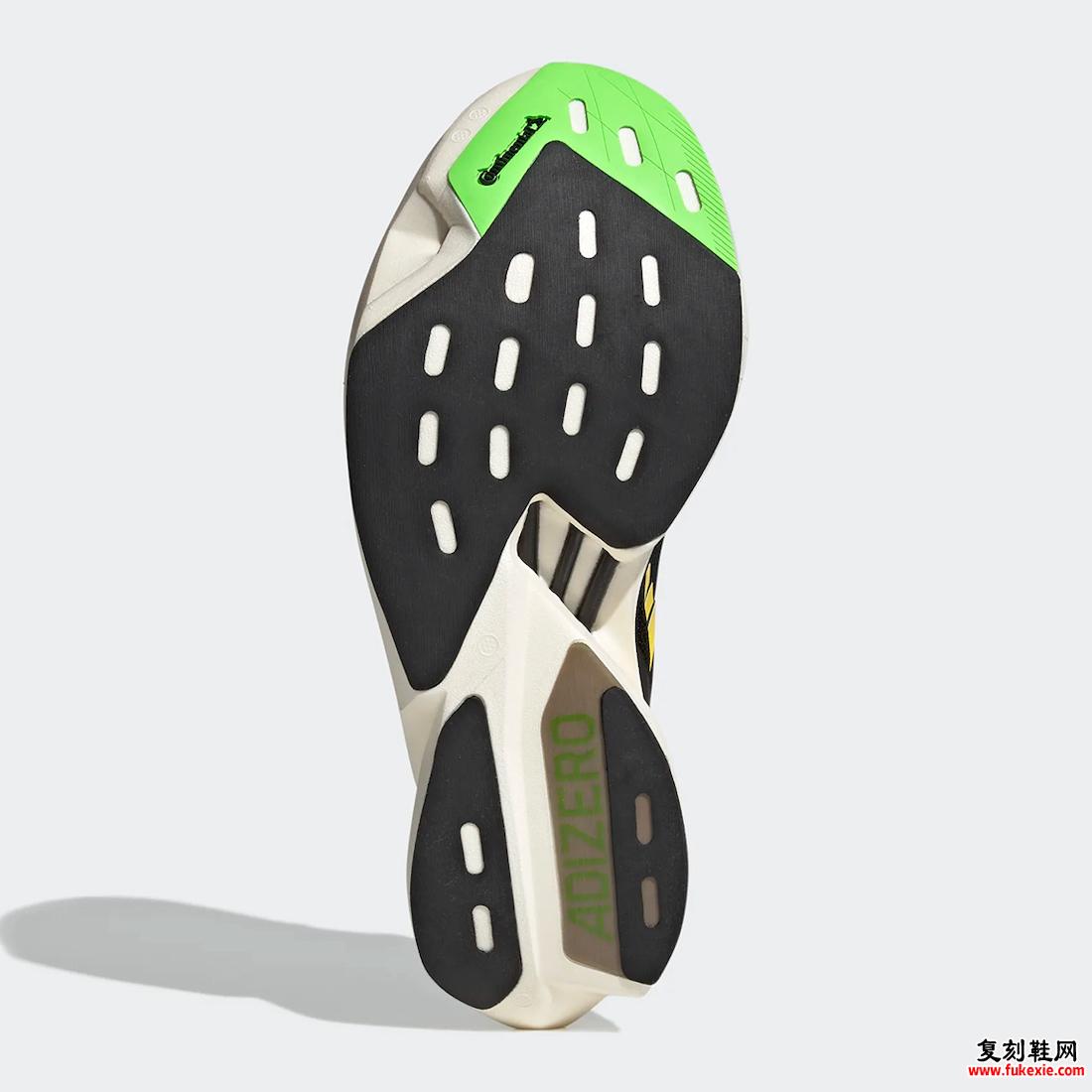 adidas Adizero Adios Pro 3 Core Black Beam Yellow Solar Green GX6251 发布日期