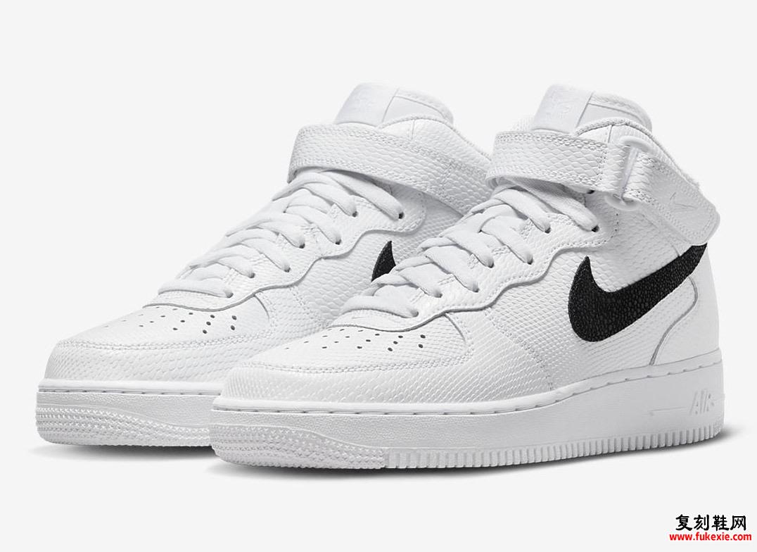 Nike Air Force 1 Mid White Snakeskin DZ5211-100 发布日期