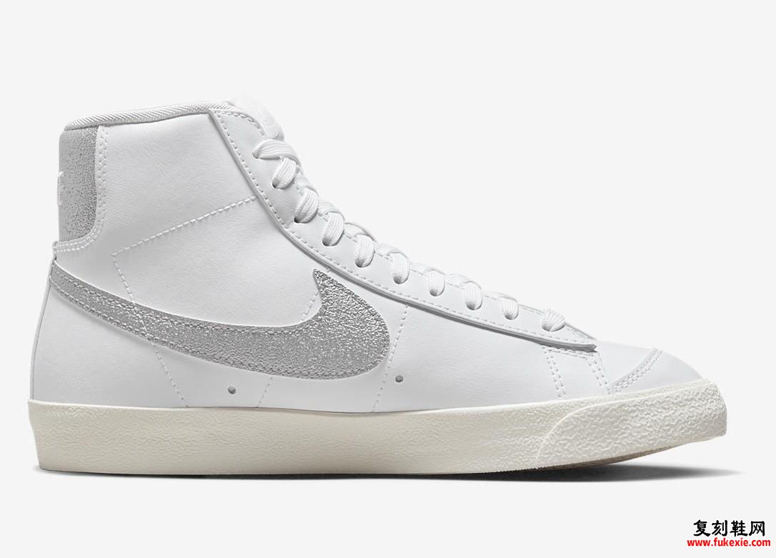 Nike Blazer Mid White Metallic Silver DQ7574-100 发布日期