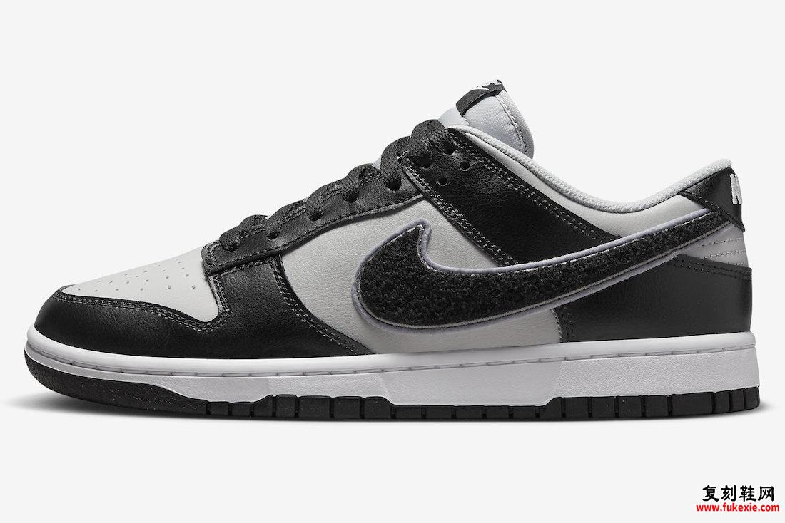 Nike Dunk Low Chenille Swoosh Grey Black DQ7683-001 发布日期