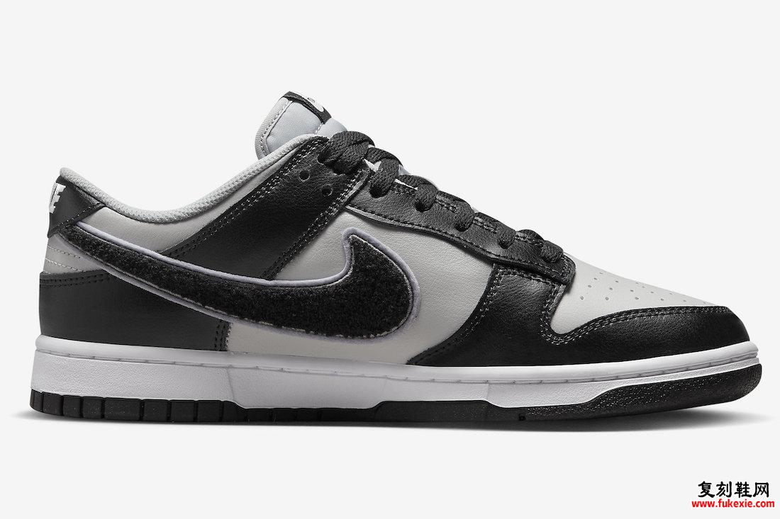 Nike Dunk Low Chenille Swoosh Grey Black DQ7683-001 发布日期