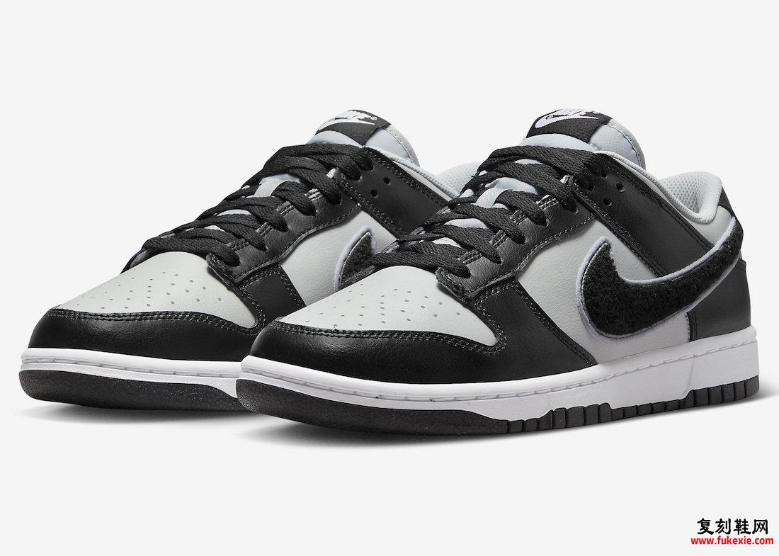 Nike Dunk Low Chenille Swoosh Grey Black DQ7683-001 发布日期