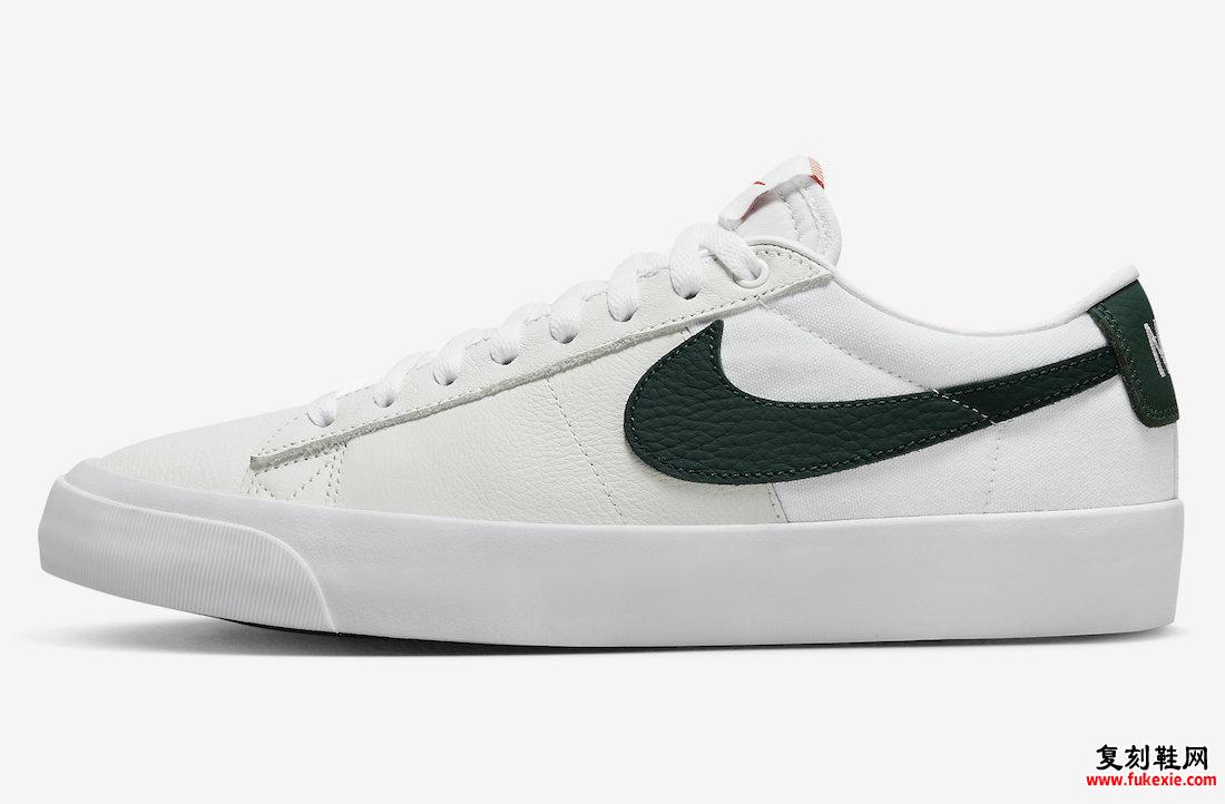 Nike SB Blazer Low Orange Label White Green DR9099-100 发布日期