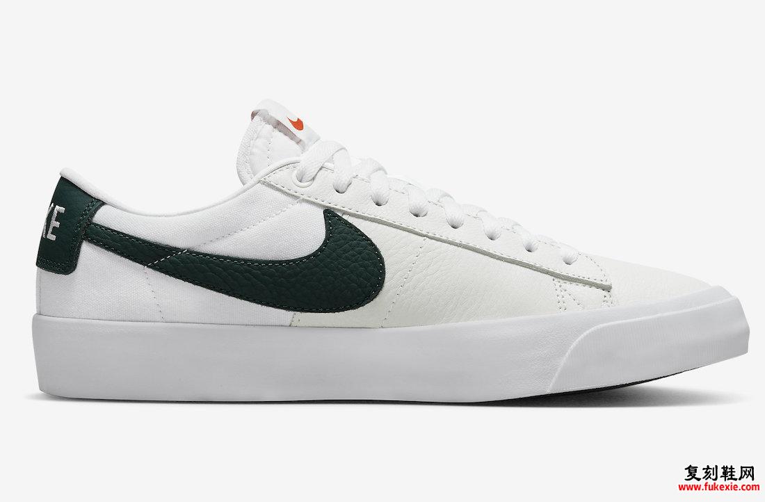 Nike SB Blazer Low Orange Label White Green DR9099-100 发布日期