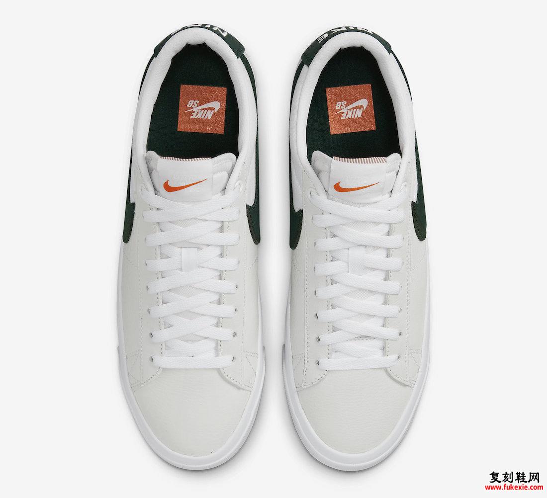 Nike SB Blazer Low Orange Label White Green DR9099-100 发布日期