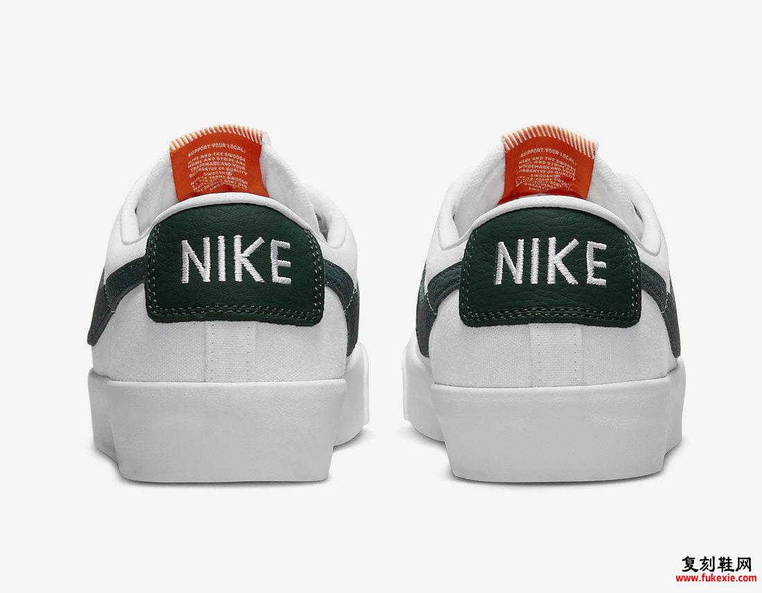 Nike SB Blazer Low Orange Label White Green DR9099-100 发布日期