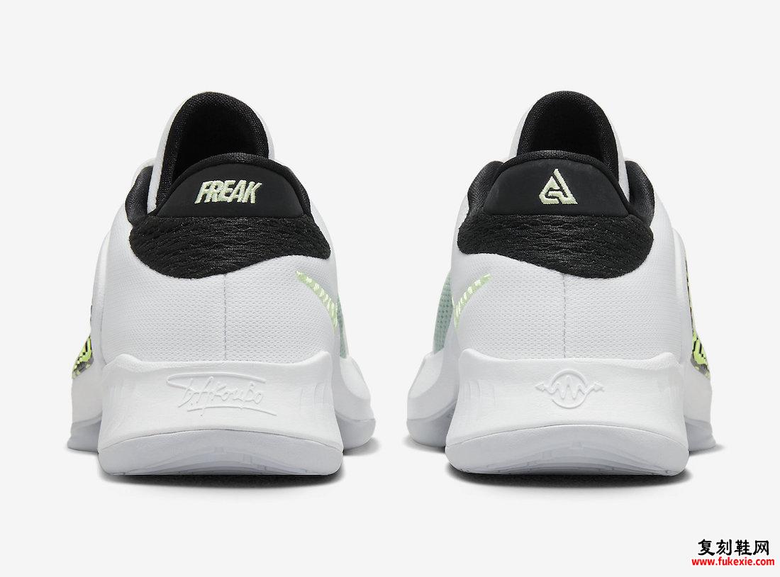 Nike Zoom Freak 4 White Black Barely Volt GS DQ0553-100 发布日期