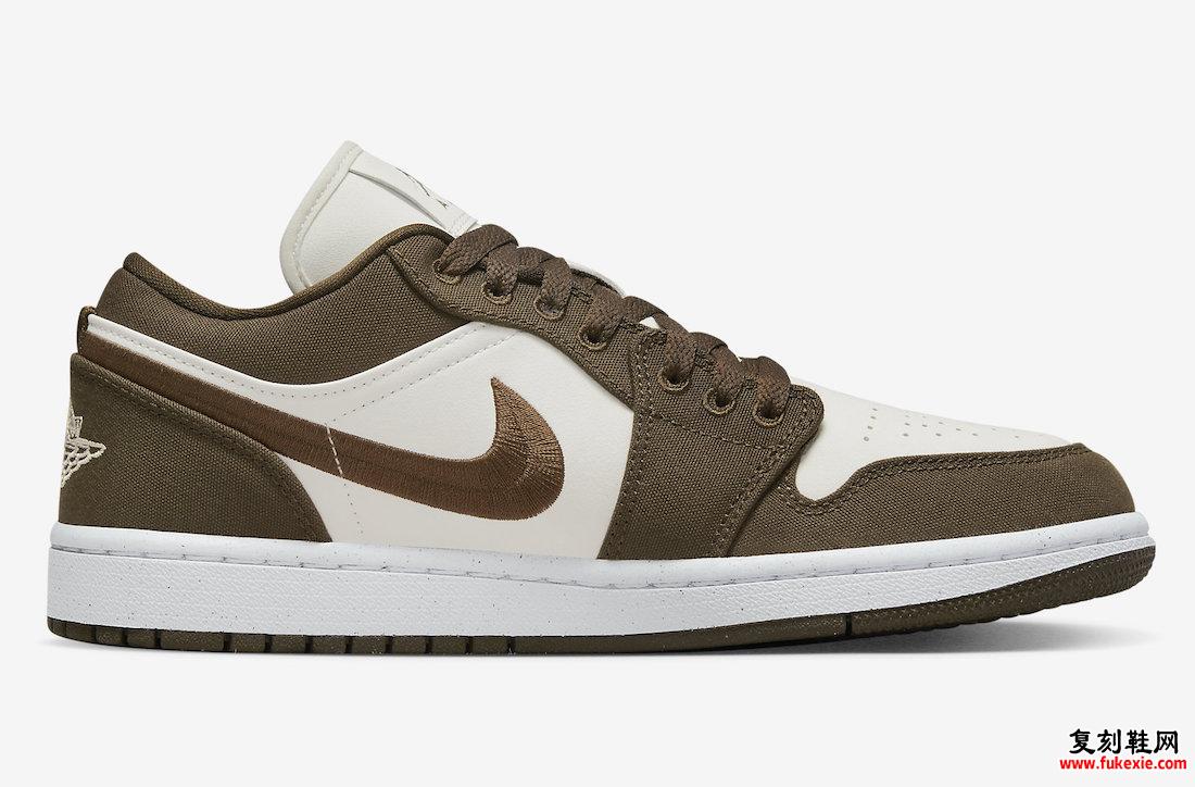 Air Jordan 1 Low Light Olive Sail 白色 DV0426-301 发布日期