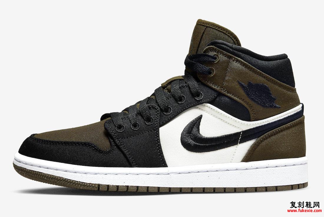 Air Jordan 1 Mid Olive Toe DV0427-301 发布日期