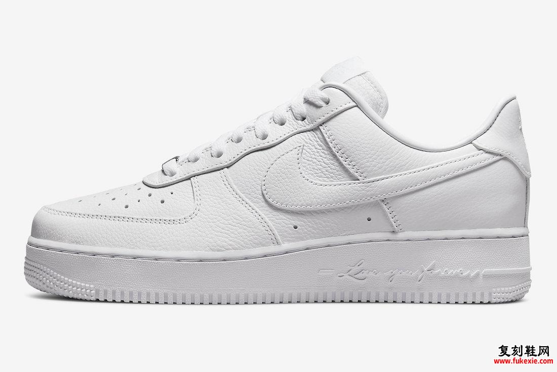 Drake NOCTA Nike Air Force 1 Low White CZ8065-100 发布日期