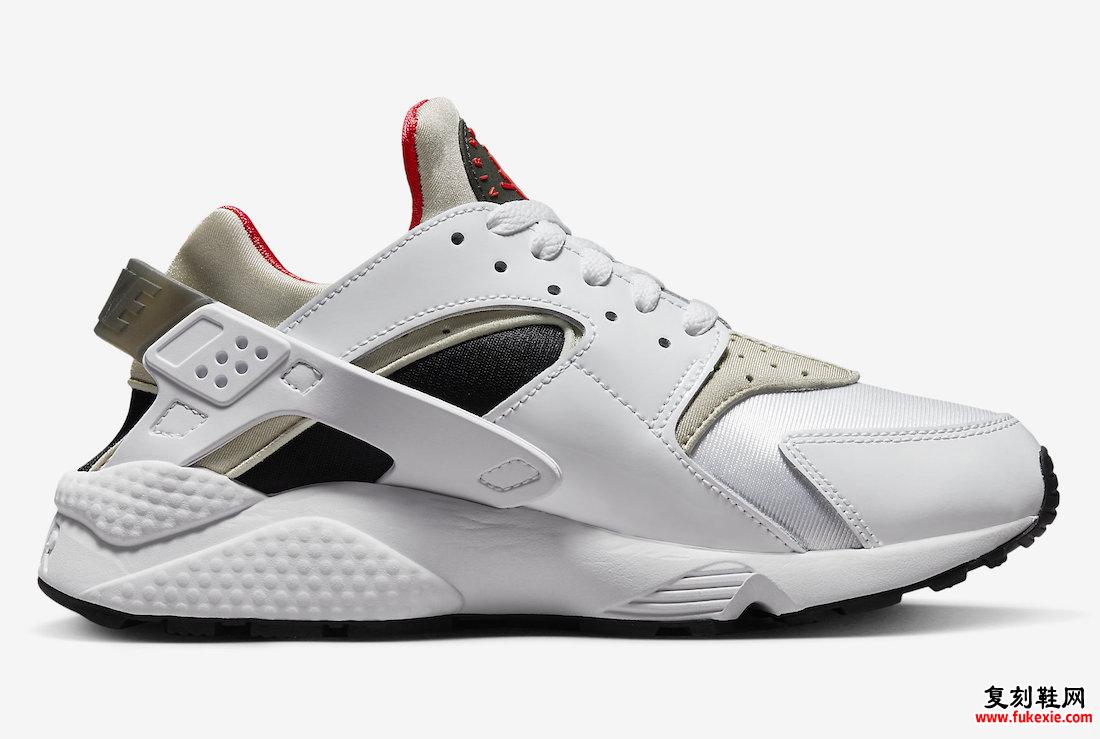 Nike Air Huarache 白色 黑色 红色 DV6018-100 发布日期