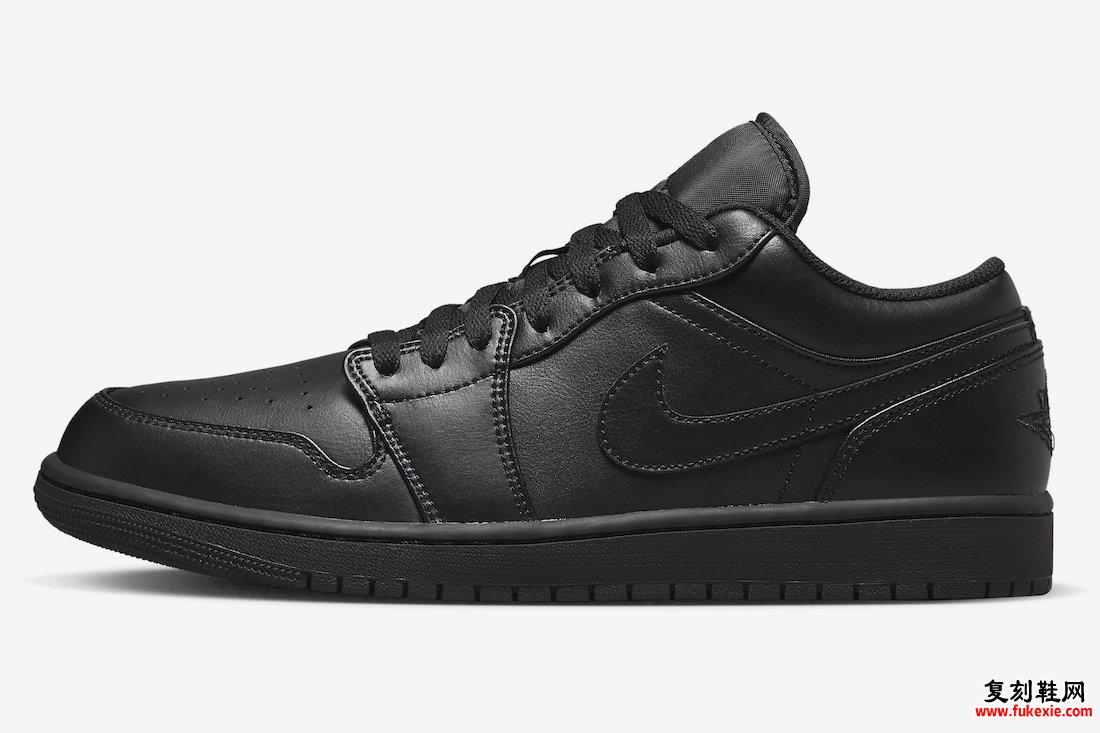 Air Jordan 1 Low Triple Black 553558-093 发布日期