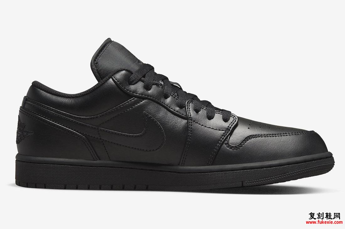 Air Jordan 1 Low Triple Black 553558-093 发布日期