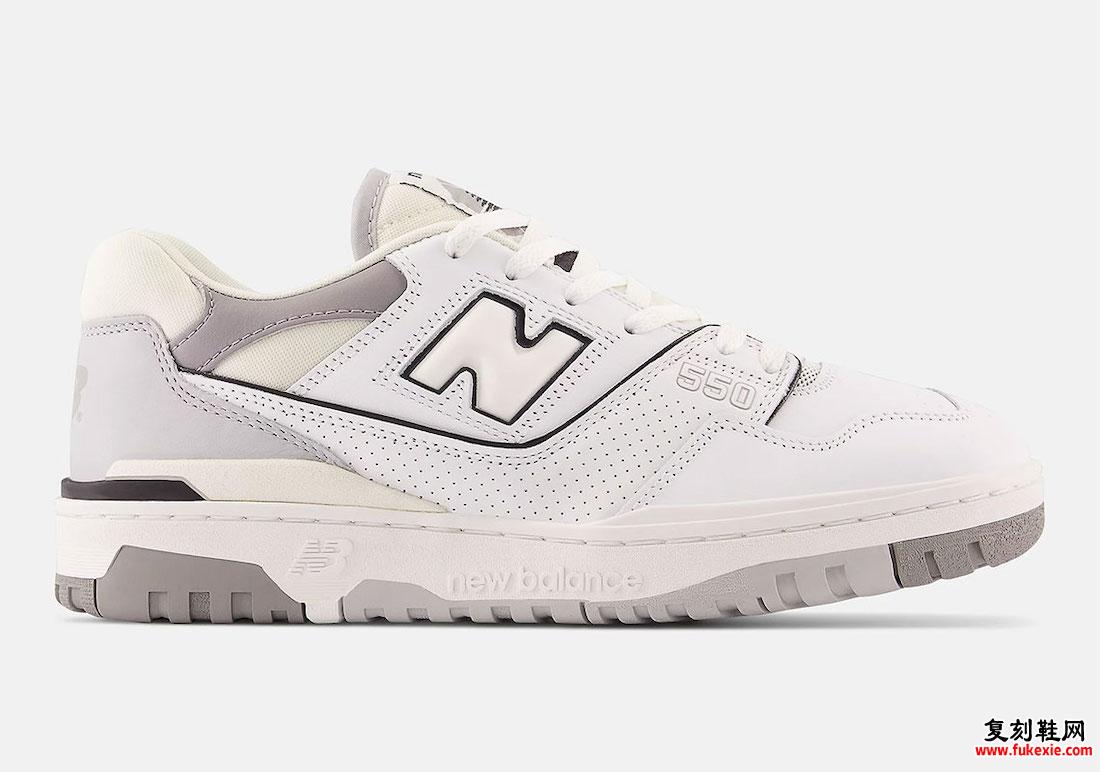 New Balance 550 白色 Marblehead 深灰色 BB550PWA 发布日期