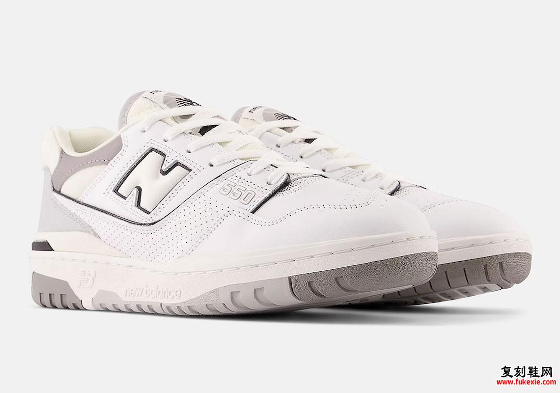 New Balance 550 白色 Marblehead 深灰色 BB550PWA 发布日期