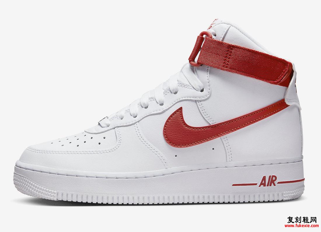 Nike Air Force 1 High White Cinnabar WMNS DD9624-102 发布日期