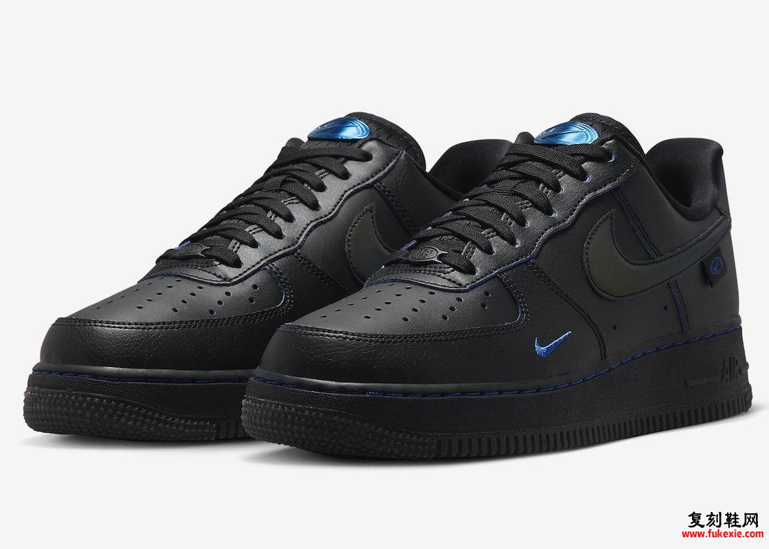 Nike Air Force 1 Low Black Game Royal Blue FB1840-001 发布日期