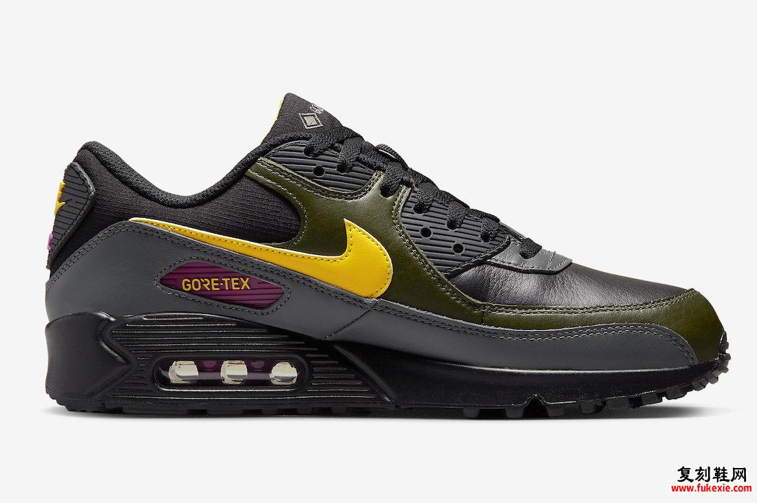 Nike Air Max 90 Gore-Tex Black Tour Yellow Cargo 卡其色 DJ9779-001 发布日期