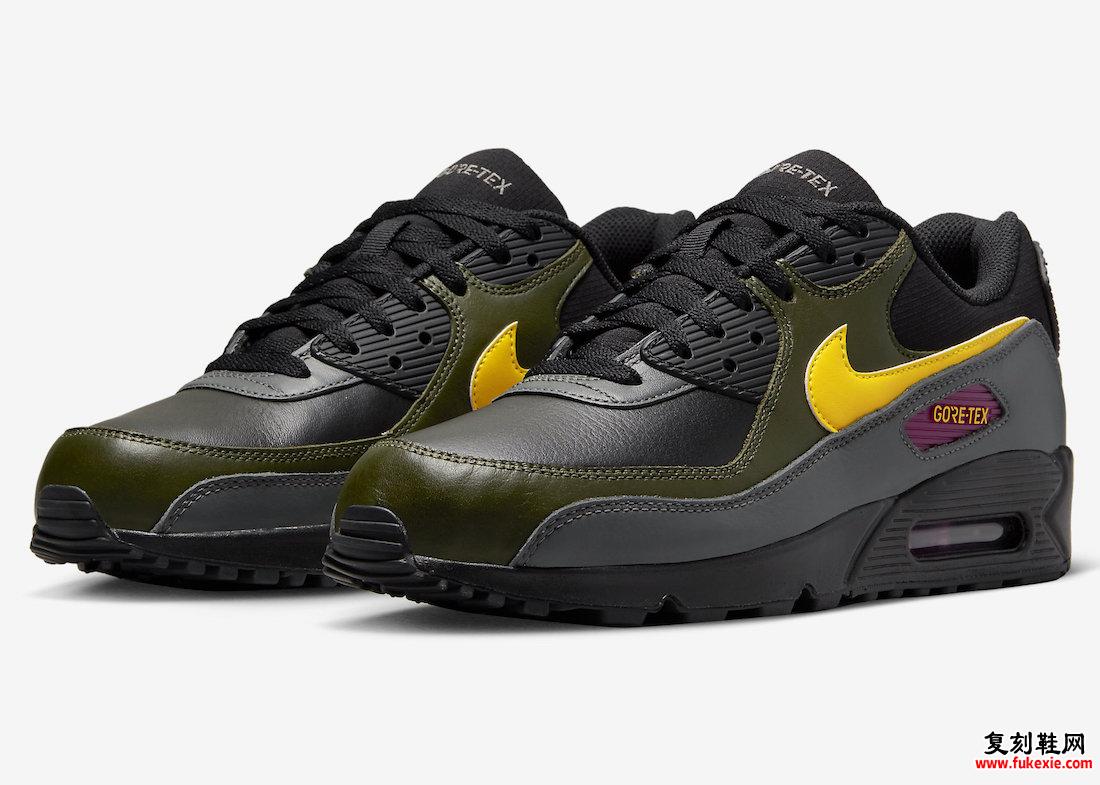 Nike Air Max 90 Gore-Tex Black Tour Yellow Cargo 卡其色 DJ9779-001 发布日期