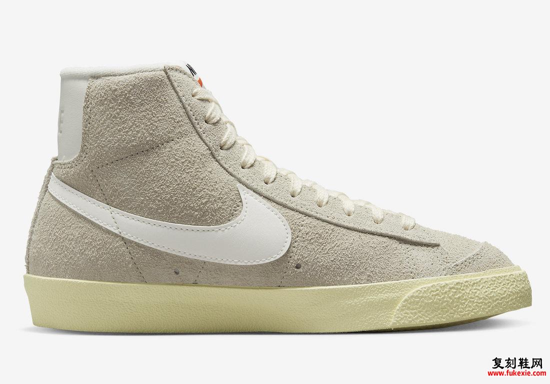 Nike Blazer Mid Suede Light Bone Sail DV7006-001 发布日期