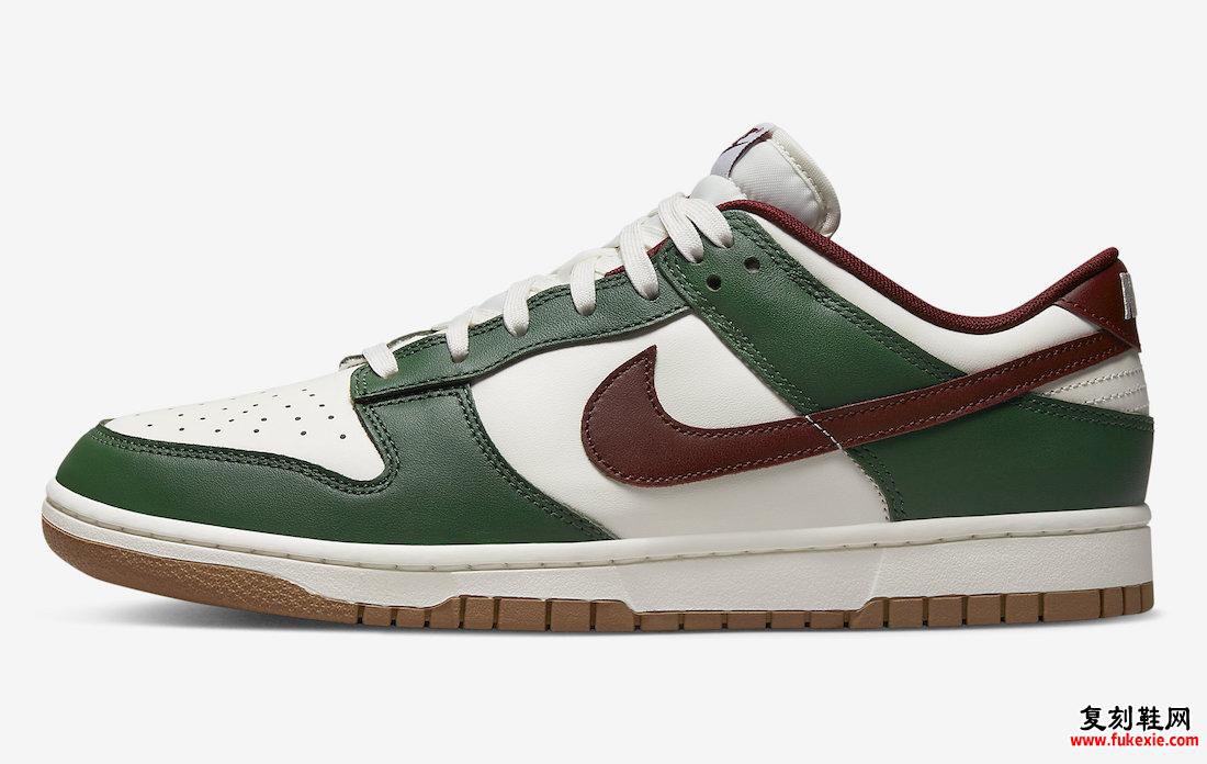 Nike Dunk Low Gorge Green Team Red FB7160-161 发布日期