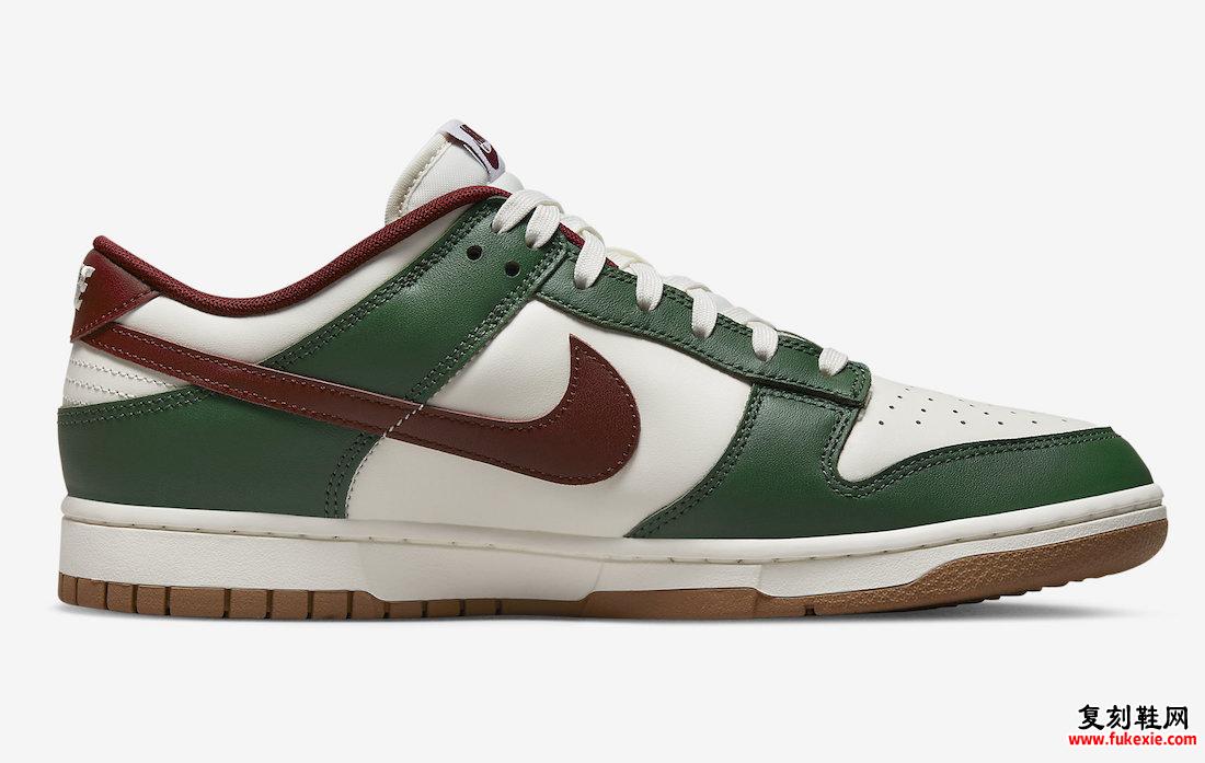 Nike Dunk Low Gorge Green Team Red FB7160-161 发布日期