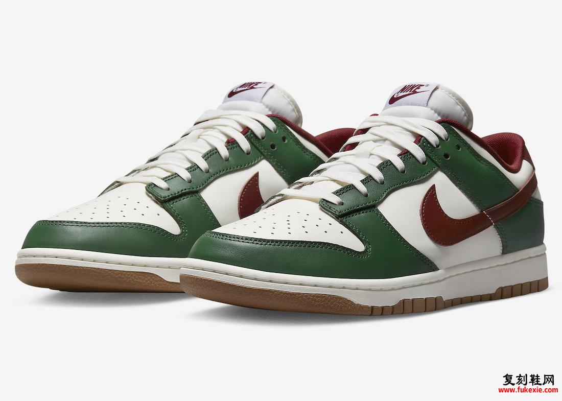 Nike Dunk Low Gorge Green Team Red FB7160-161 发布日期