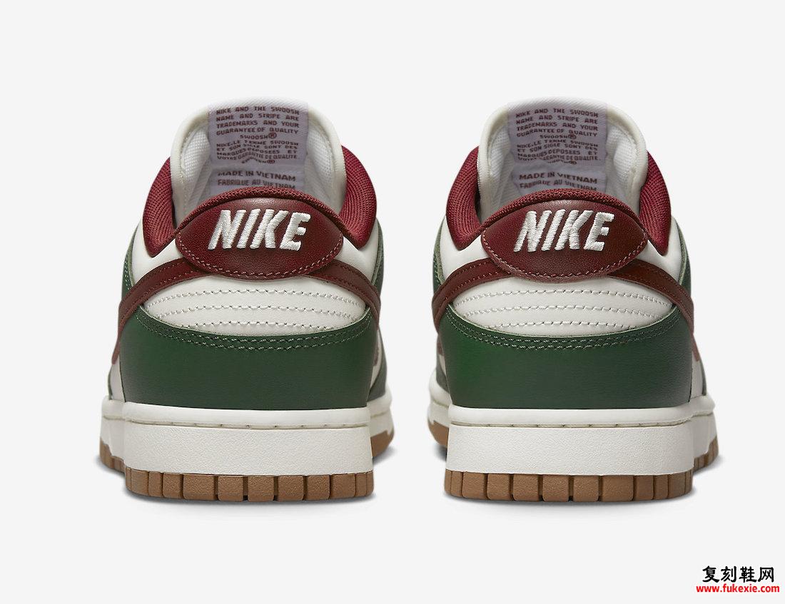 Nike Dunk Low Gorge Green Team Red FB7160-161 发布日期