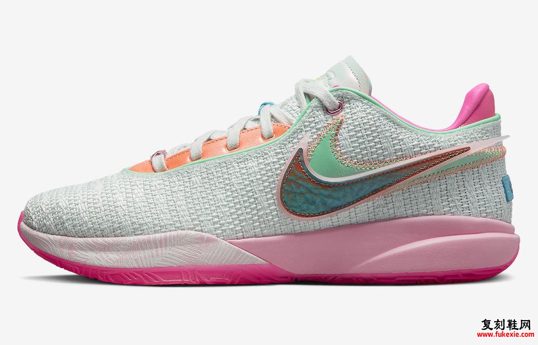 Nike LeBron 20 Barely Green Medium Soft Pink DJ5423-300 发布日期