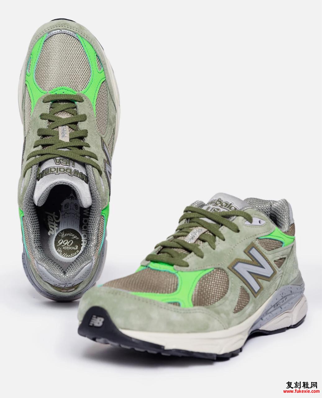 Patta New Balance 990v3 Olive M990PP3 发布日期