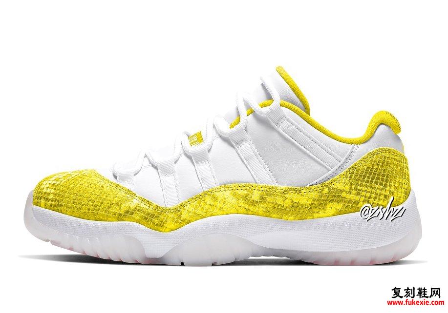 Air Jordan 11 Low Yellow Snakeskin Tour Yellow AH7860-107 发布日期信息