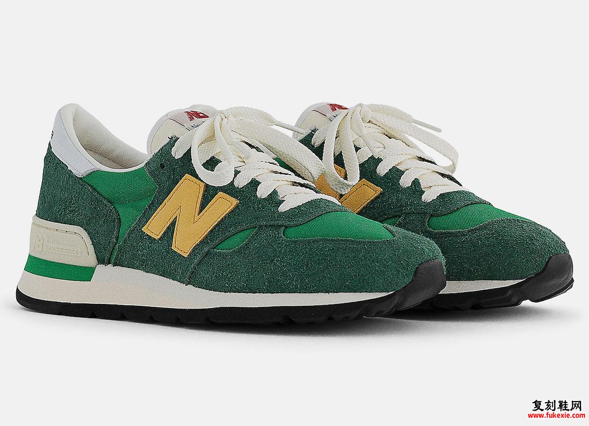 NEW BALANCE 990 MADE IN USA “GREEN/GOLDEN YELLOW” 3 月 30 日发布