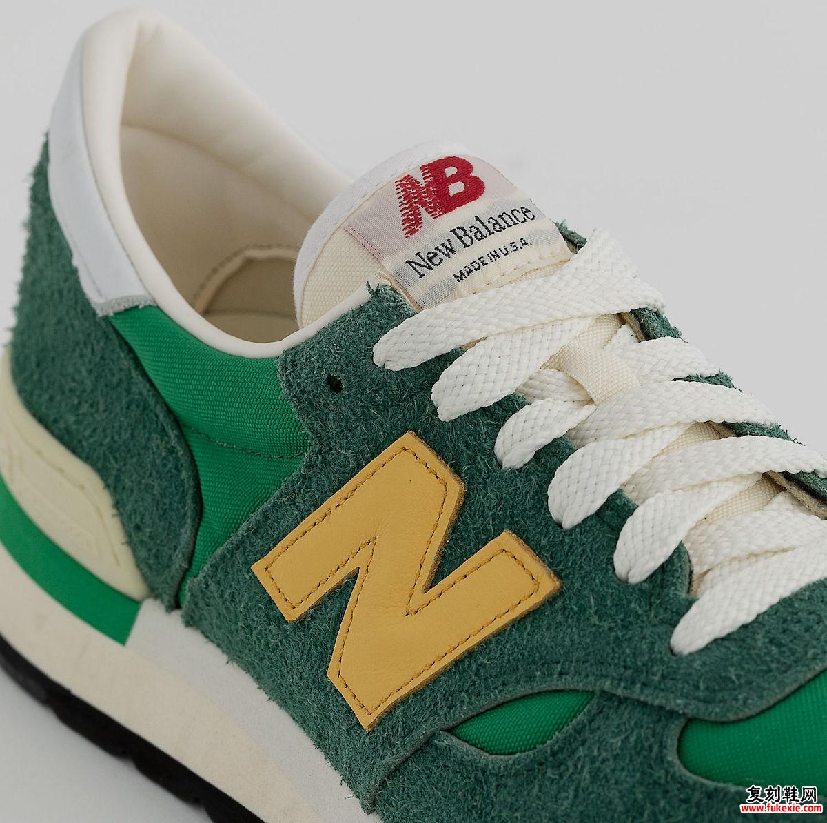 NEW BALANCE 990 MADE IN USA “GREEN/GOLDEN YELLOW” 3 月 30 日发布