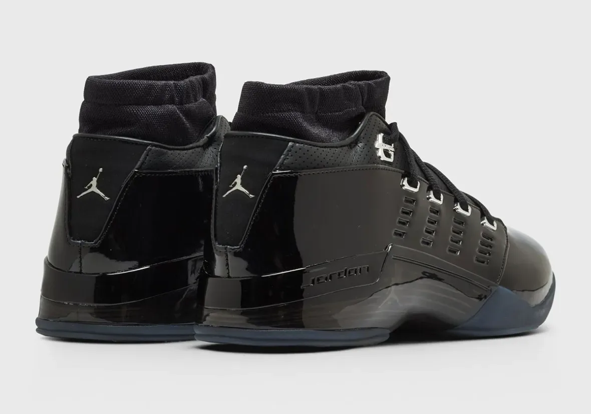 全黑漆皮鞋身致敬2002元年,Air Jordan 17 Low “Black Patent” 2026年8月8日复刻鞋发售插图3 全黑漆皮鞋身致敬2002元年,Air Jordan 17 Low “Black Patent” 2026年8月8日复刻鞋发售