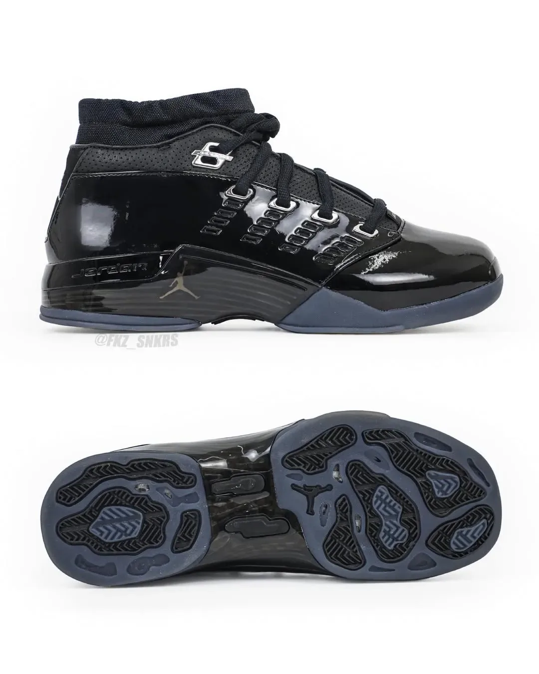 全黑漆皮鞋身致敬2002元年,Air Jordan 17 Low “Black Patent” 2026年8月8日复刻鞋发售插图4 全黑漆皮鞋身致敬2002元年,Air Jordan 17 Low “Black Patent” 2026年8月8日复刻鞋发售