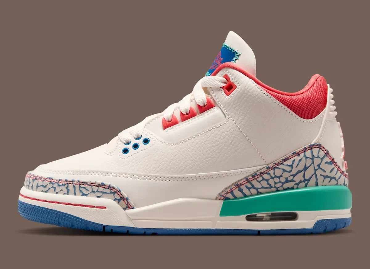 Air Jordan 3 GS “Chalk” 粉笔白蓝绿童鞋2026年8月8日独占发售